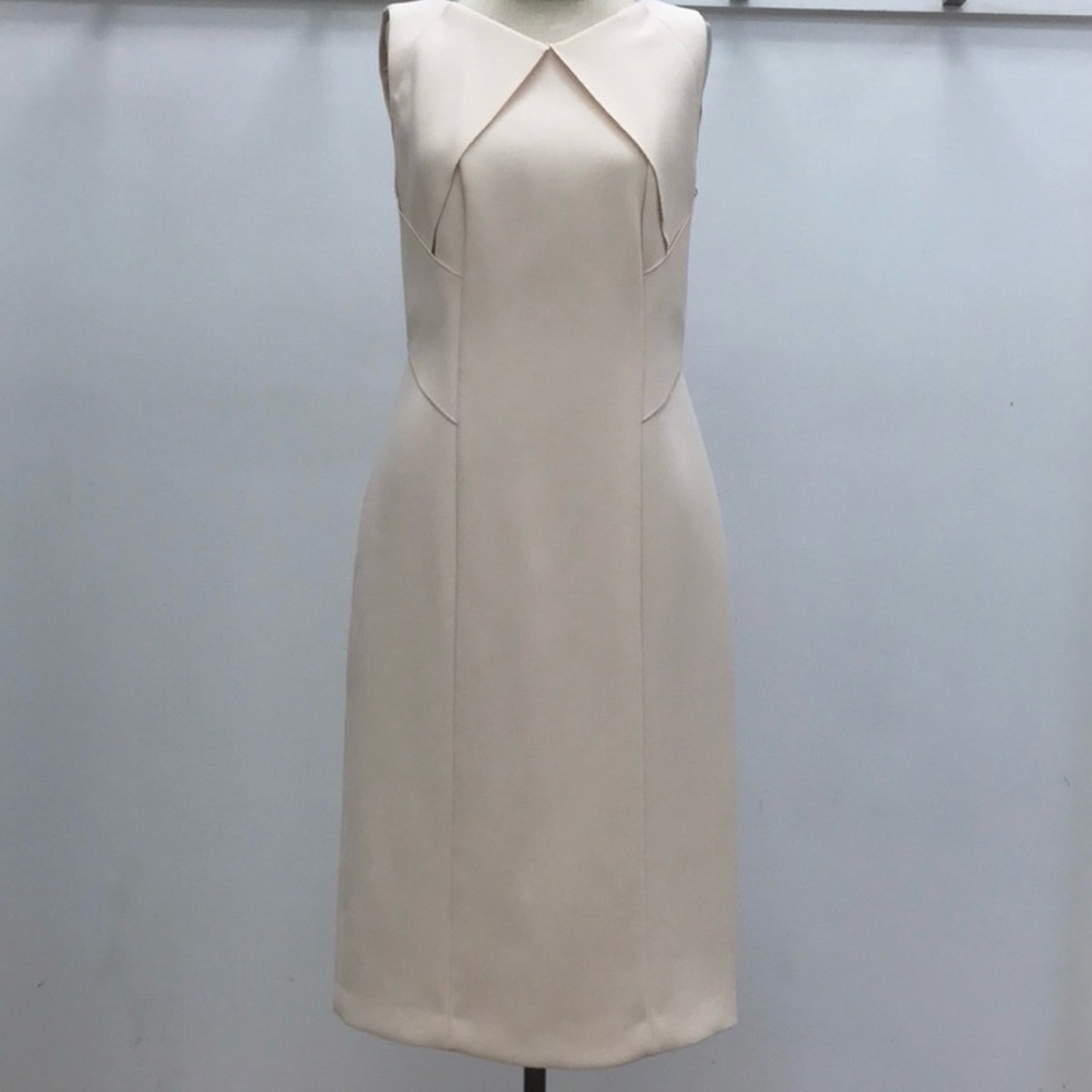 Hugo Boss Elegant Pale Pink Sheath Sleeveless Dress - Size 6